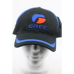 Gree Logo Baseball Cap Black Blue Organic Fabric Adjustable New